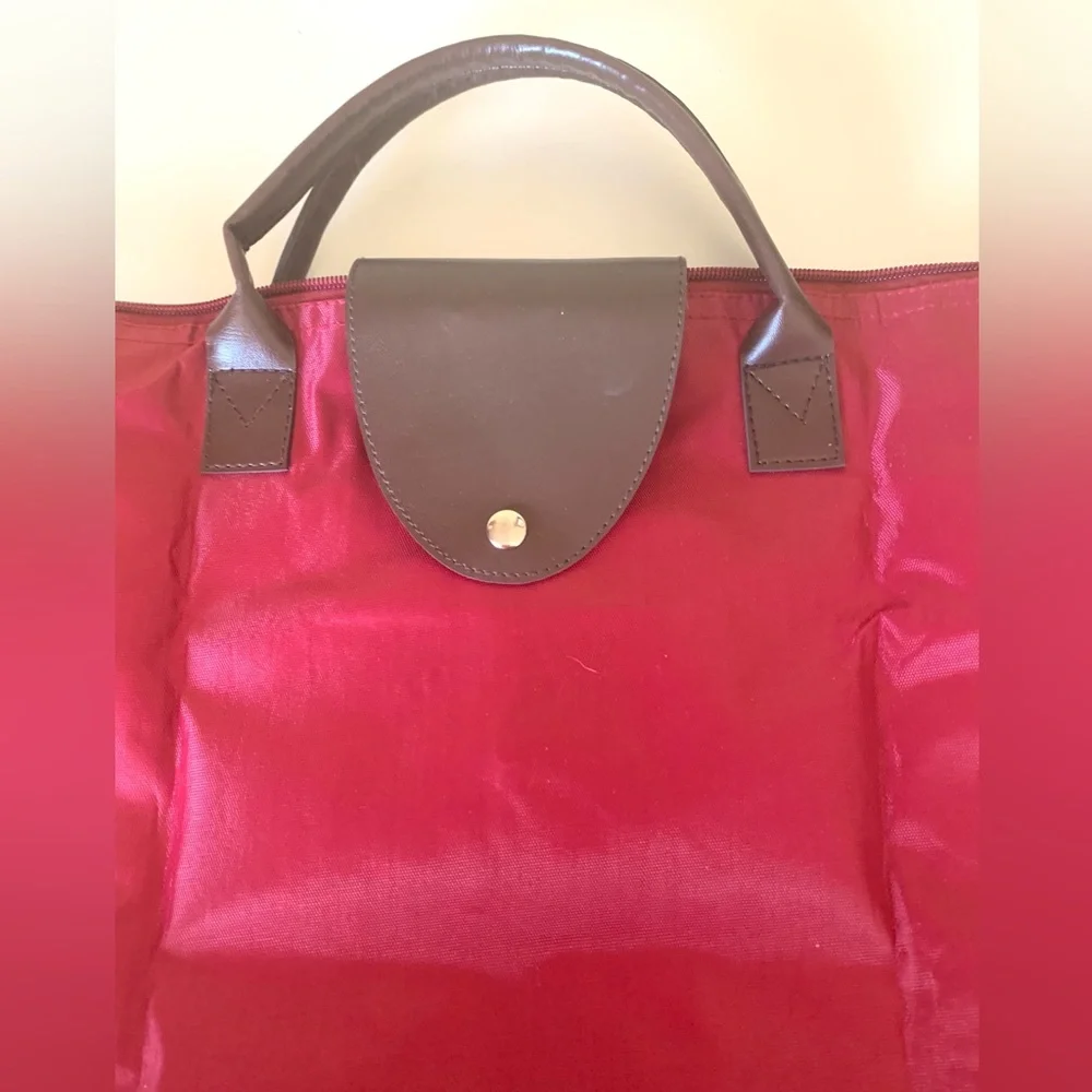 Cranberry Vinyl Totebag